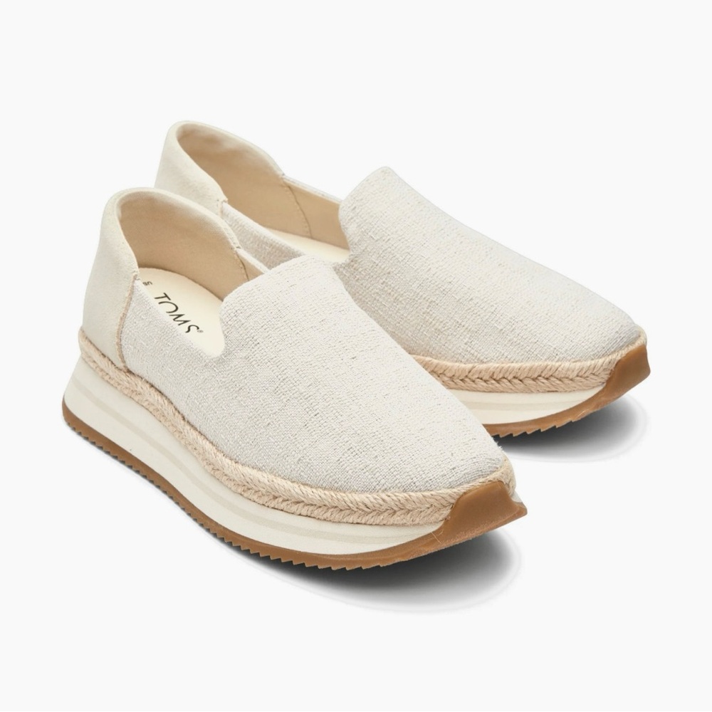 TOMS Women's Tan Espadrille Slip-Ons